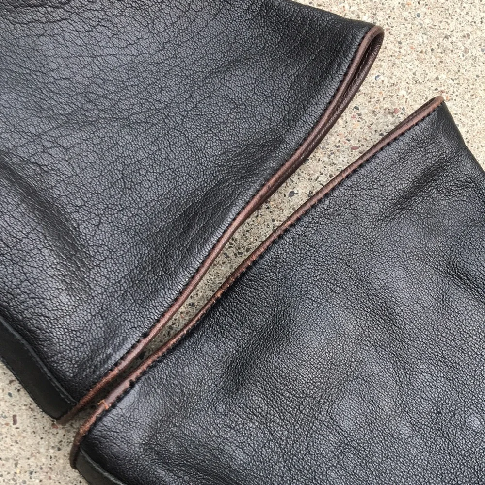 ☀️ N.D.C Black Leather mid-calf heeled boots - Picture 4 of 15